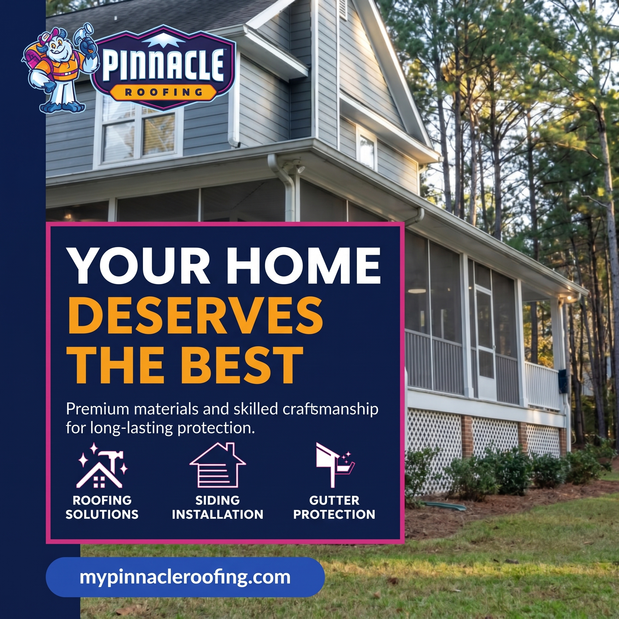 Pinnacle Roofing & Siding Facebook ad