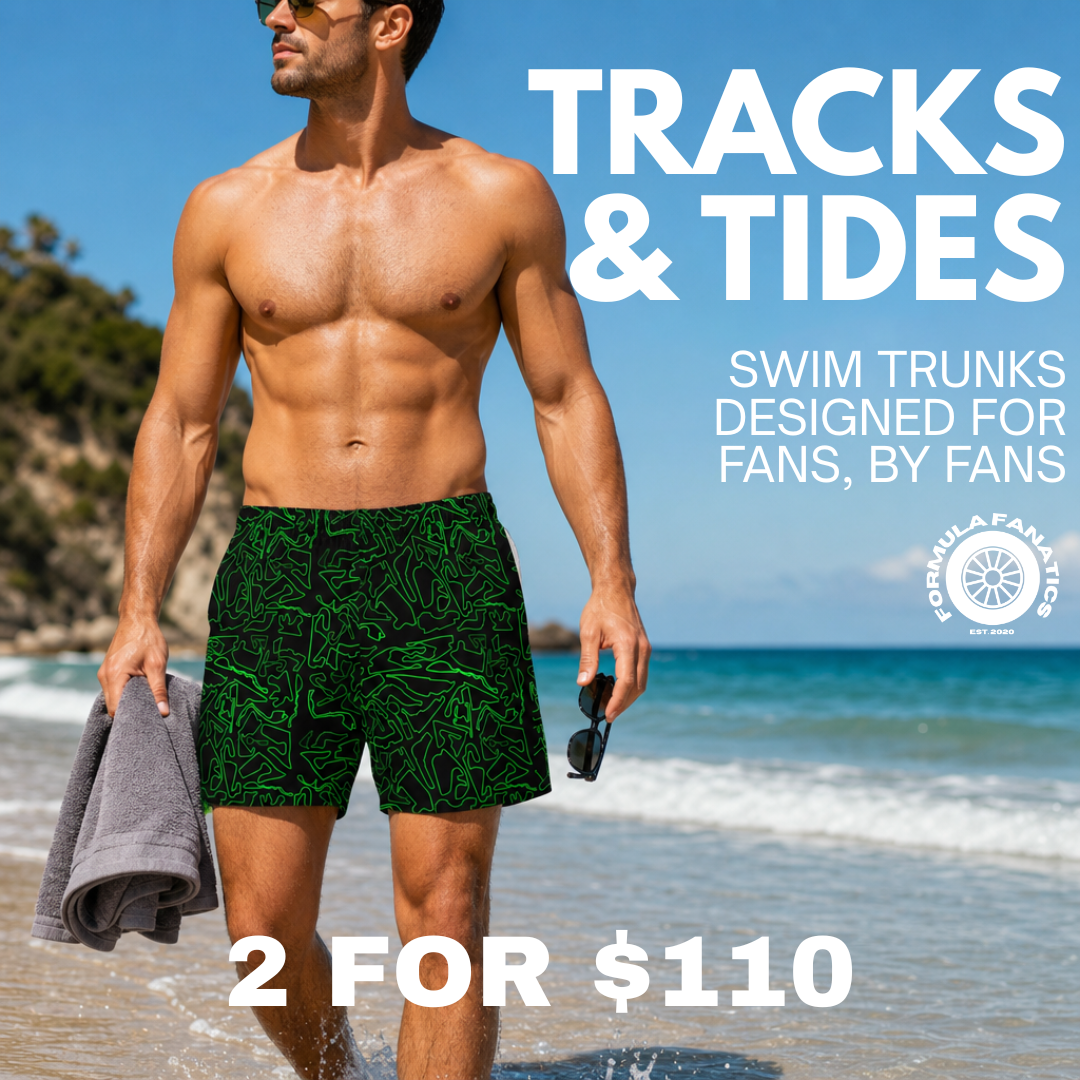 Formula Fanatics Facebook ad: The Swim Trunk F1 Fans Want.