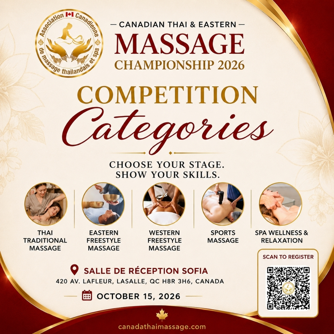 Canadian Association of Nuad Thai and Spa Facebook ad: Ready to showcase your skills on an international…