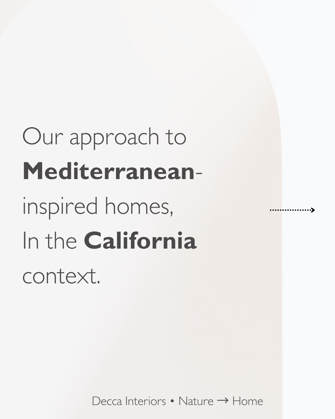 Decca Interiors Facebook ad: Our Nature → Home approach starts with the…