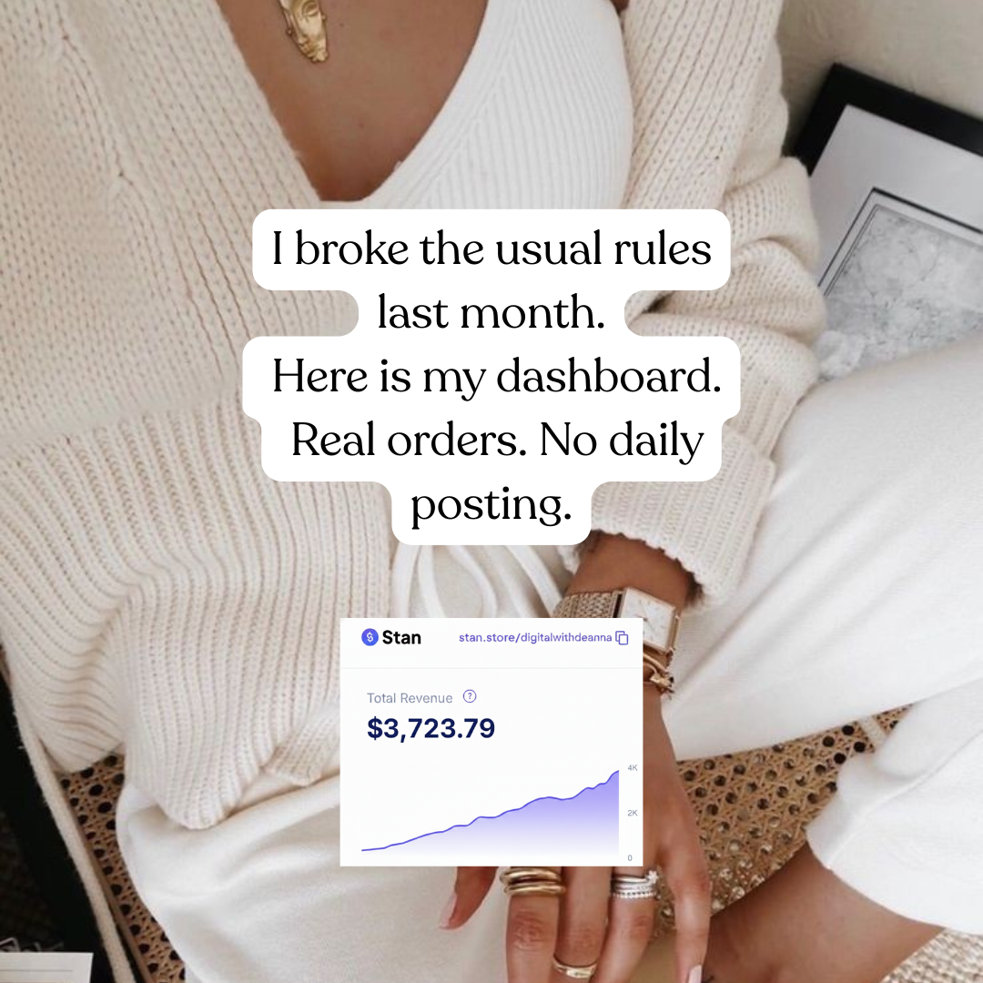 Digital With Deanna Facebook ad: I stopped focusing on posting every day.