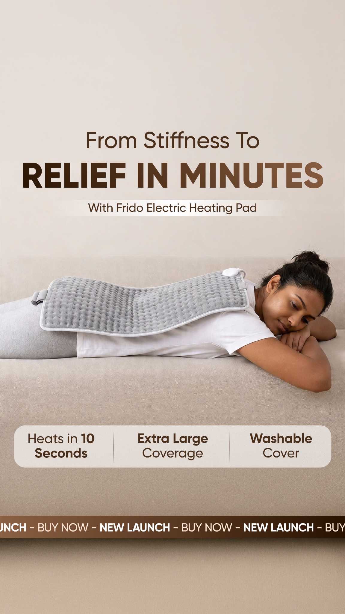 Frido Facebook ad: From Stiffness to Ease in Minutes
