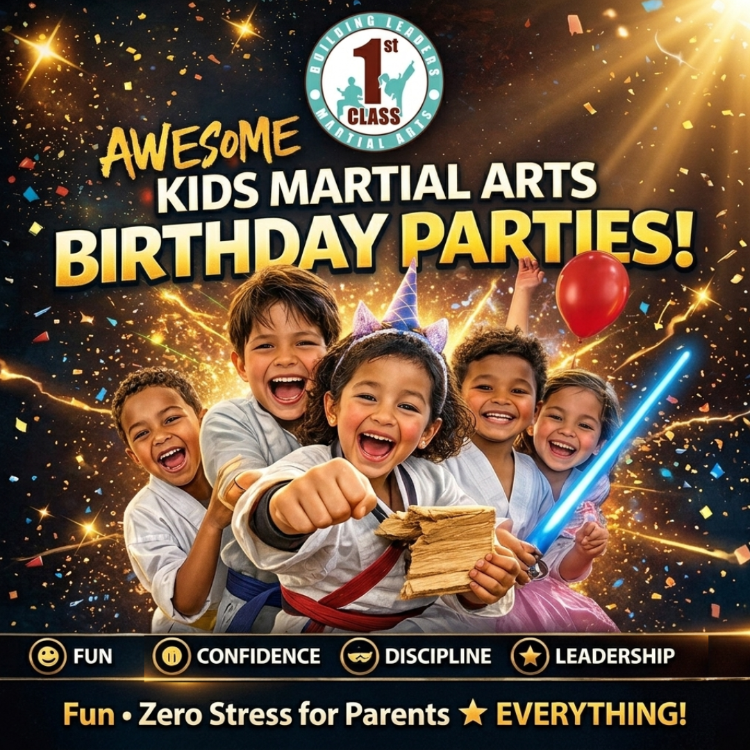 1st Class Martial Arts Facebook ad from Mar 25, 2026