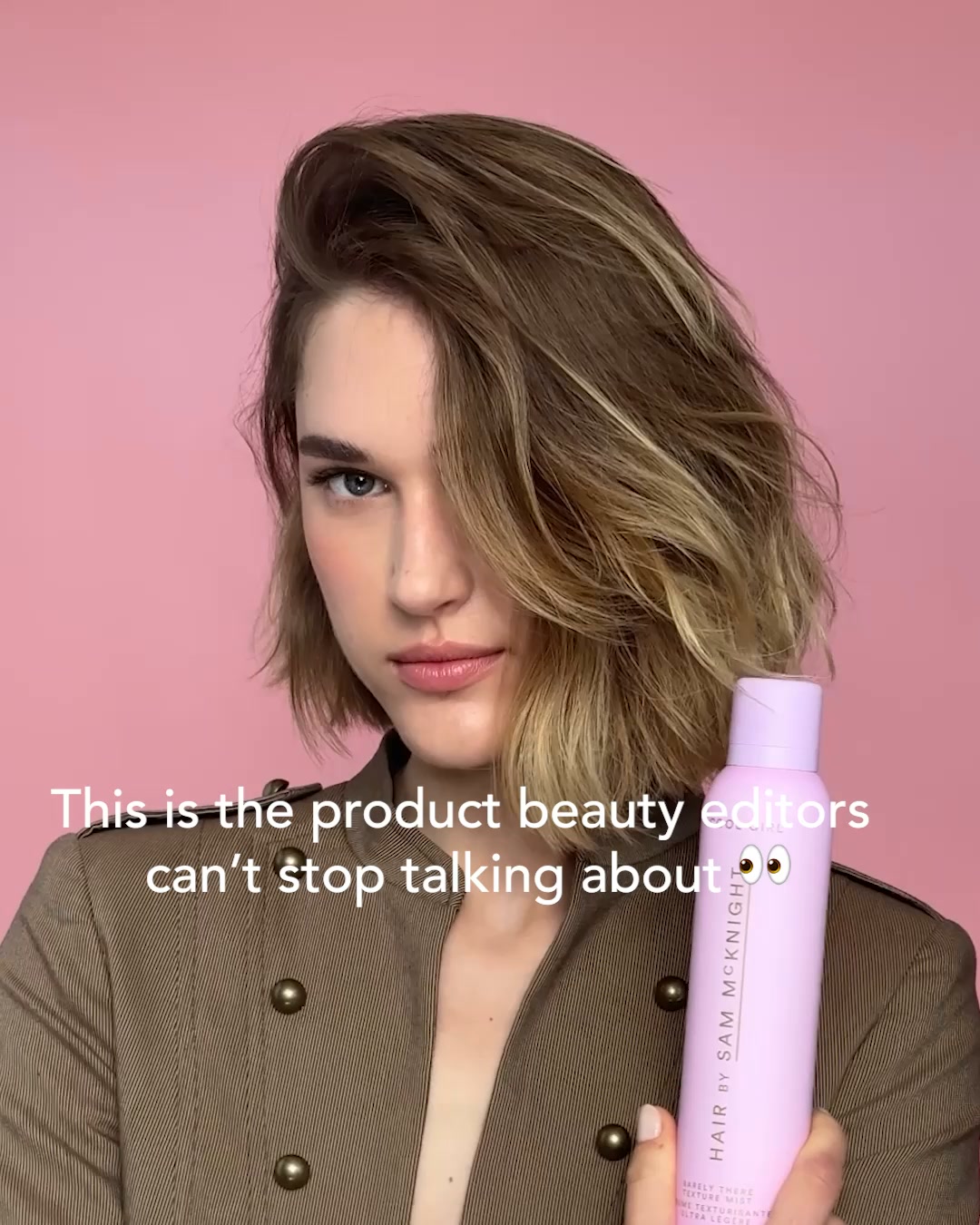 Hair by Sam McKnight Facebook ad: Trending now: Cool Girl Texture Mist