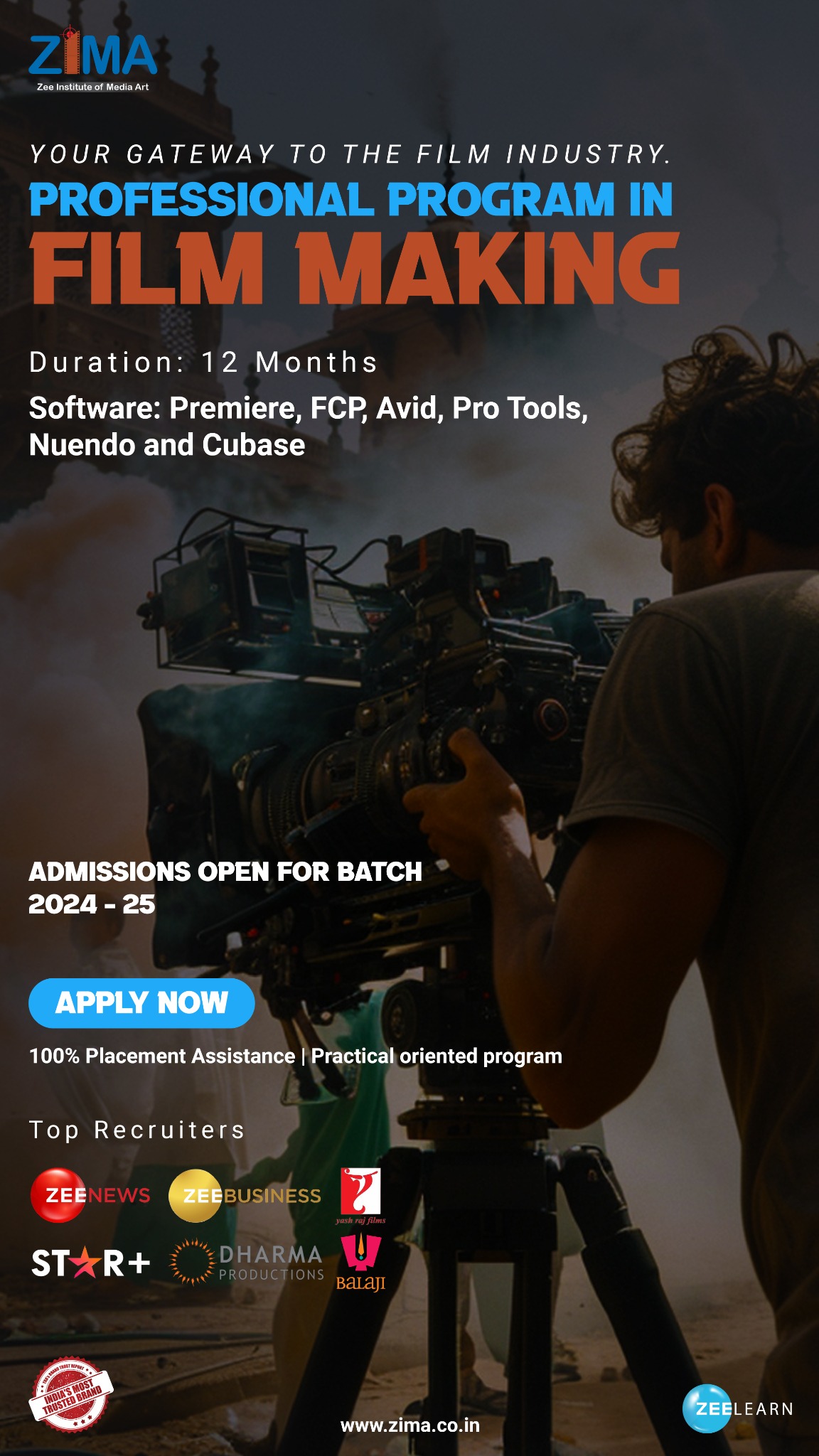 Zee Institute of Media Arts - ZIMA Facebook ad from Sep 26, 2025