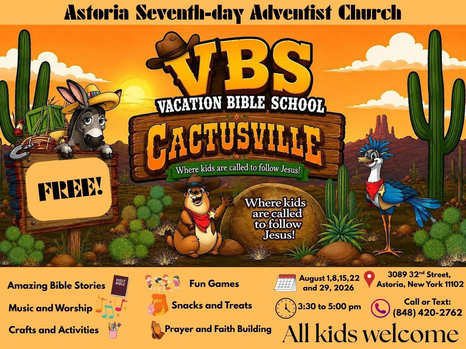 Astoria SDA Church Facebook ad from Jul 27, 2026