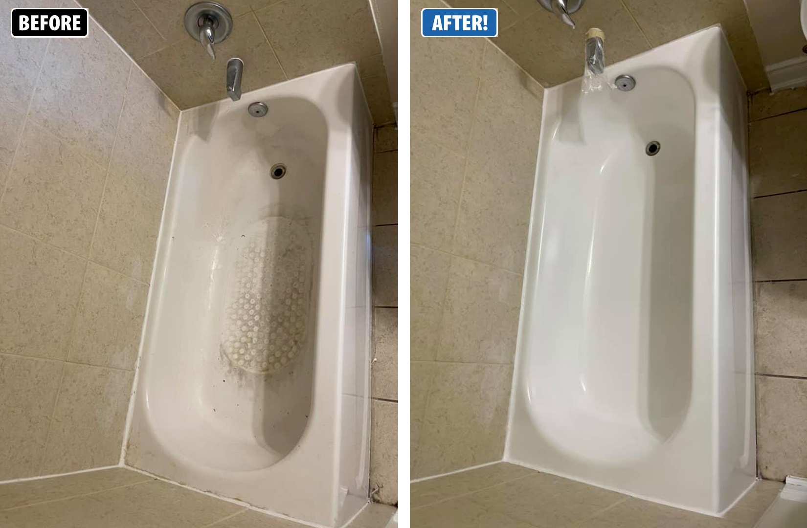 Bathtub reglazing professionals Facebook ad