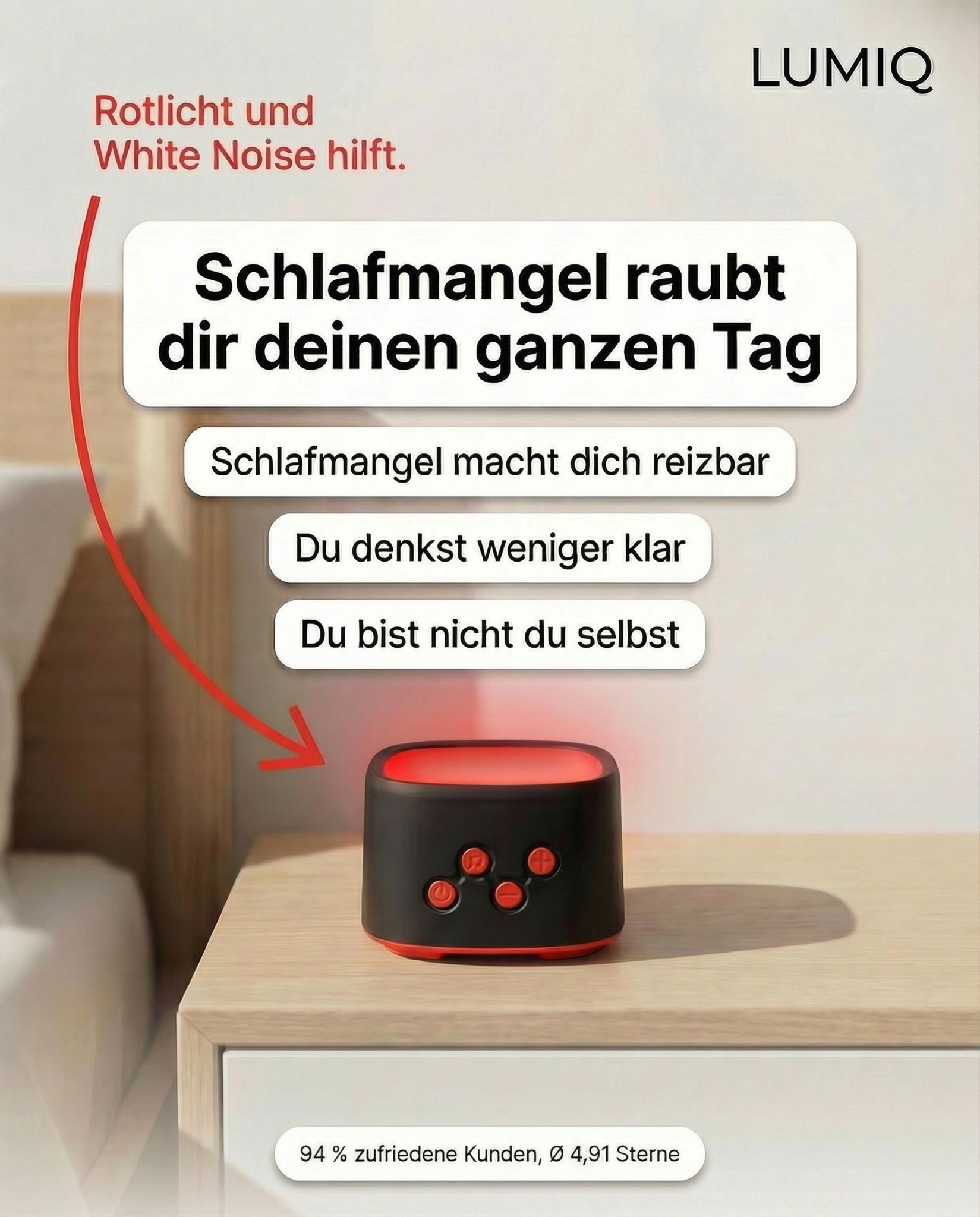 Feagle.de Facebook ad: 4,91 Sterne · Über 94 % zufriedene Kunden