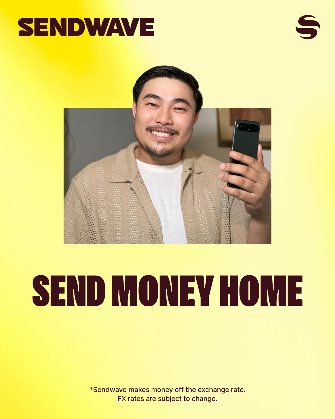 Sendwave Facebook ad: Enjoy a great way to send now