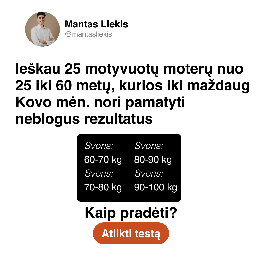 Mantas Liekis Facebook ad