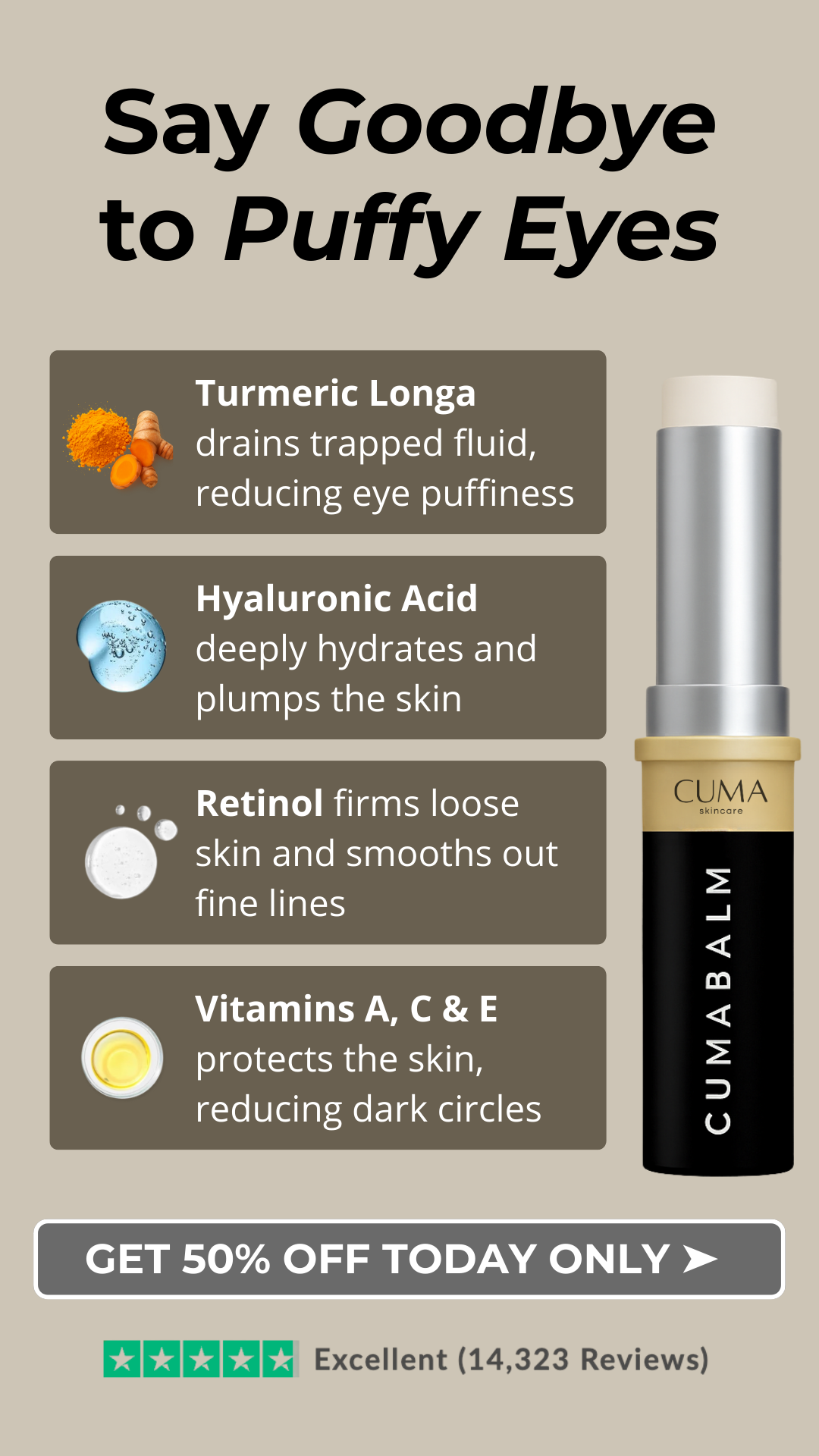 CUMA Skincare Facebook ad