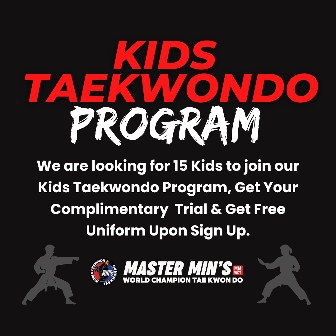 Master Min’s World Champion Tae Kwon Do Facebook ad: Spring Into Focus & Confidence