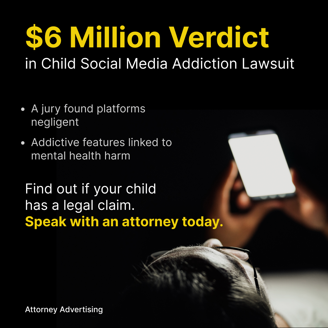 TikTok Addiction Lawyers Facebook ad: Children’s TikTok Harm Lawsuit