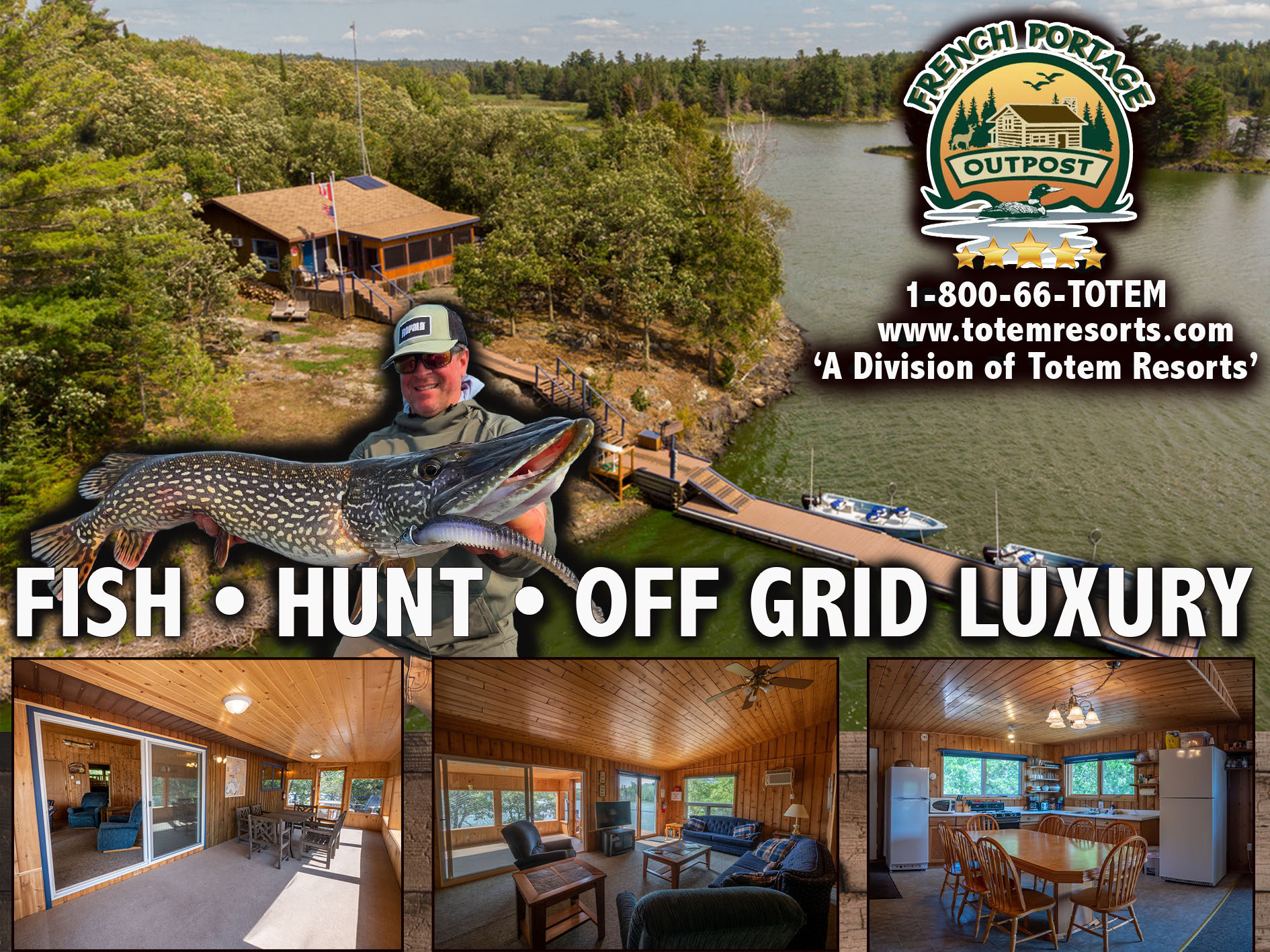 Wiley Point Lodge Facebook ad: French Portage Outpost, Lake of the Woods