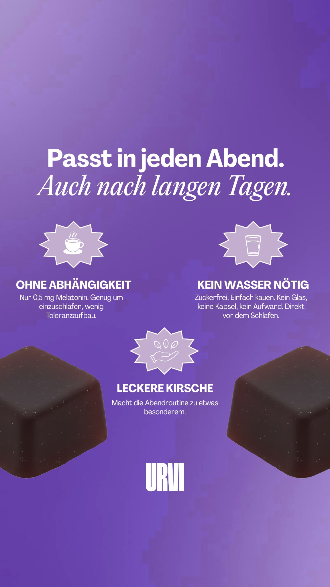 URVI Facebook ad: Schlaf, wenn du ihn brauchst