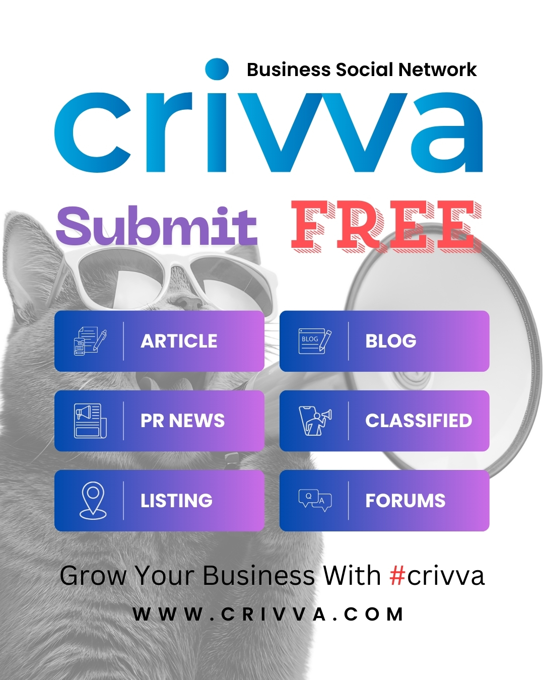 Crivva Facebook ad: Grow Your Reach!