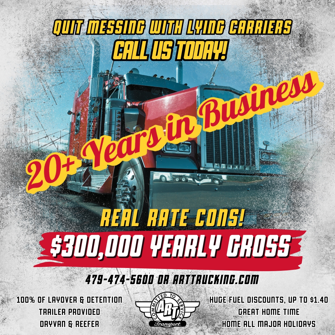 ART Transport, Inc. Facebook ad: Are you an Owner-Operator wondering why work with…
