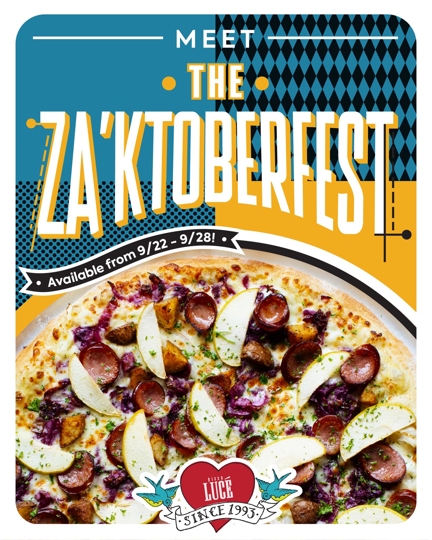 Pizza Lucé Facebook ad: MIDWEST OKTOBERFEST PROST!