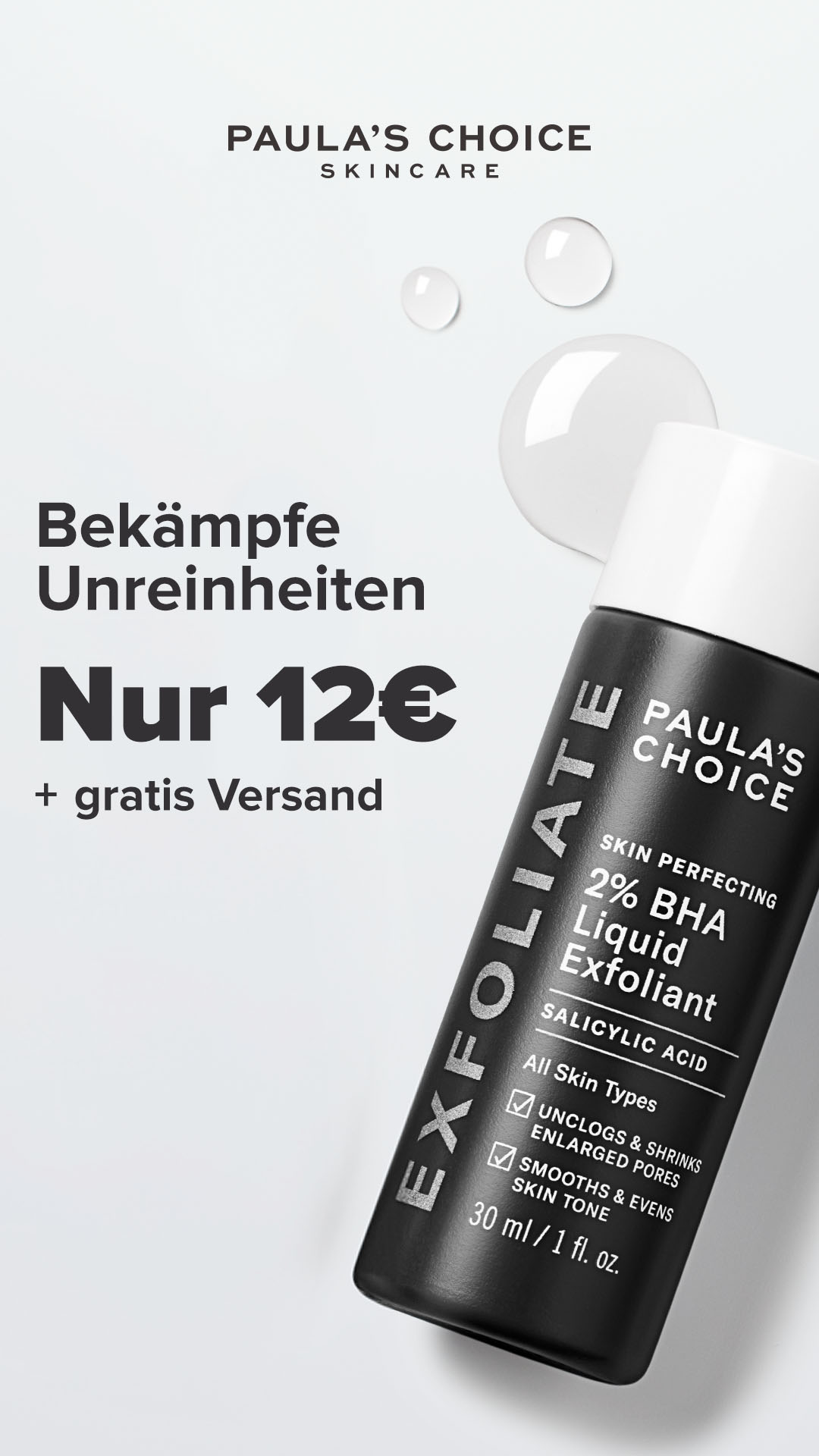 Paula's Choice Facebook ad: Für deinen besten Glow