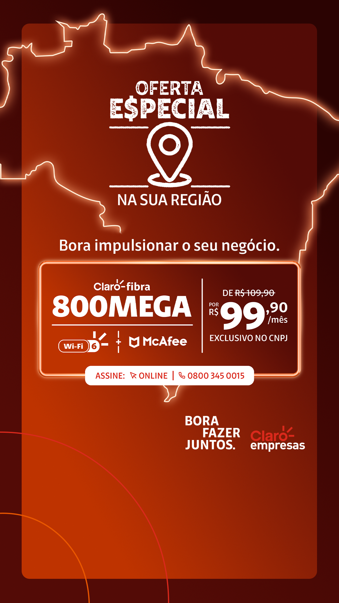 Claro empresas Brasil Facebook ad from Jan 26, 2026
