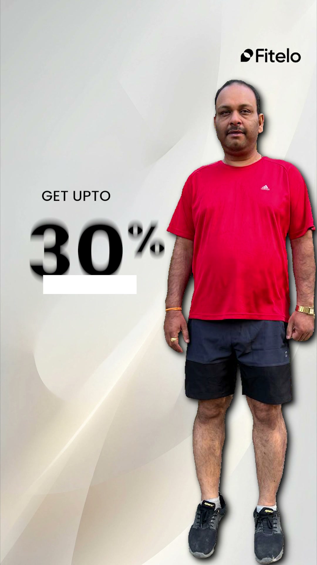 Fitelo Facebook ad: Get Upto 30% OFF