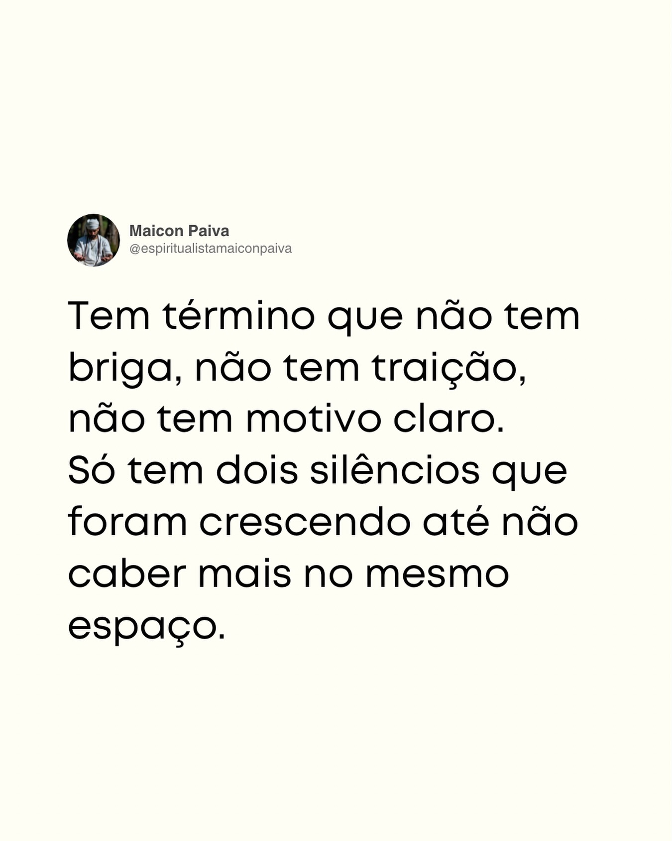 Maicon Paiva Facebook ad: Tem término que não tem briga, não tem…