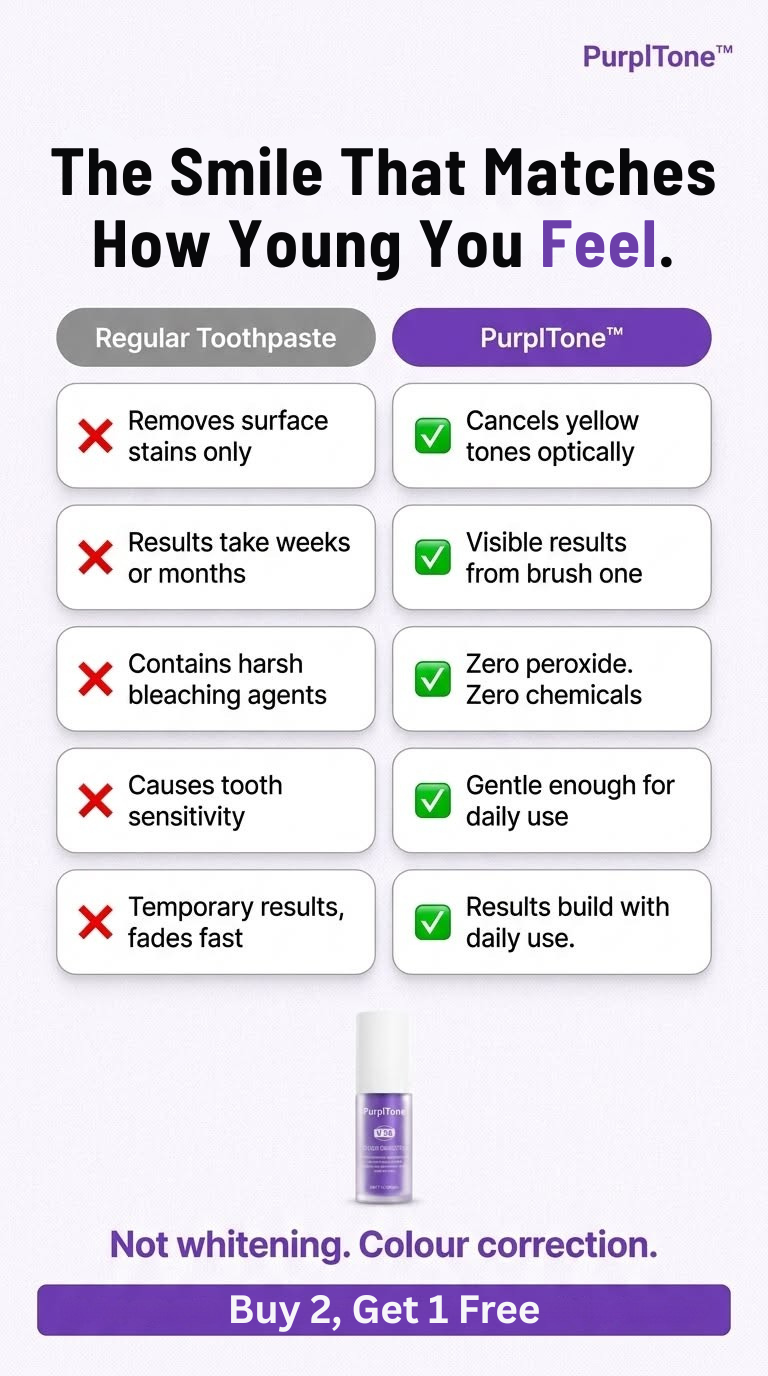 PurplTone Facebook ad: The smile your skincare routine forgot.