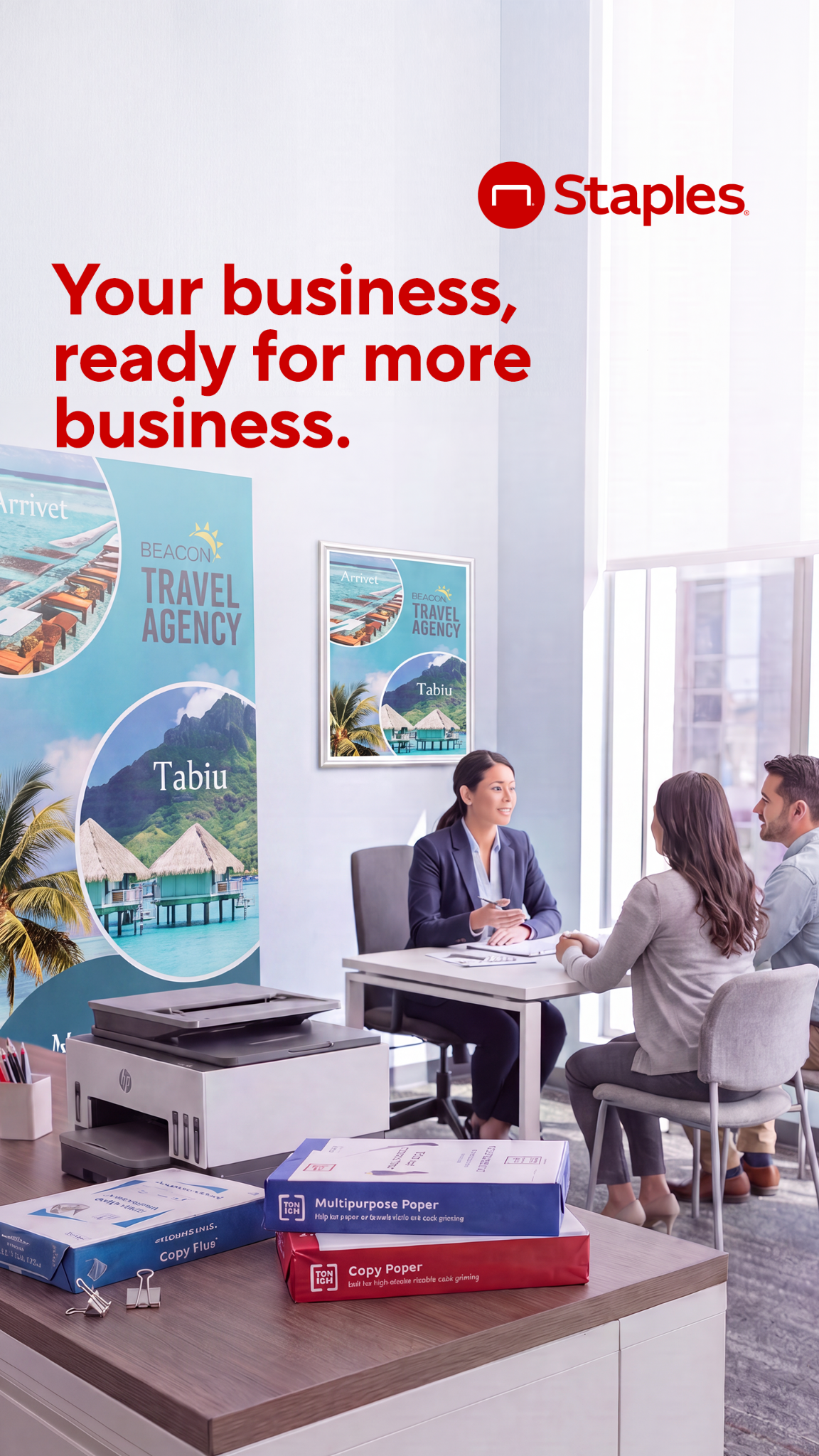 Staples Facebook ad from Aug 3, 2026
