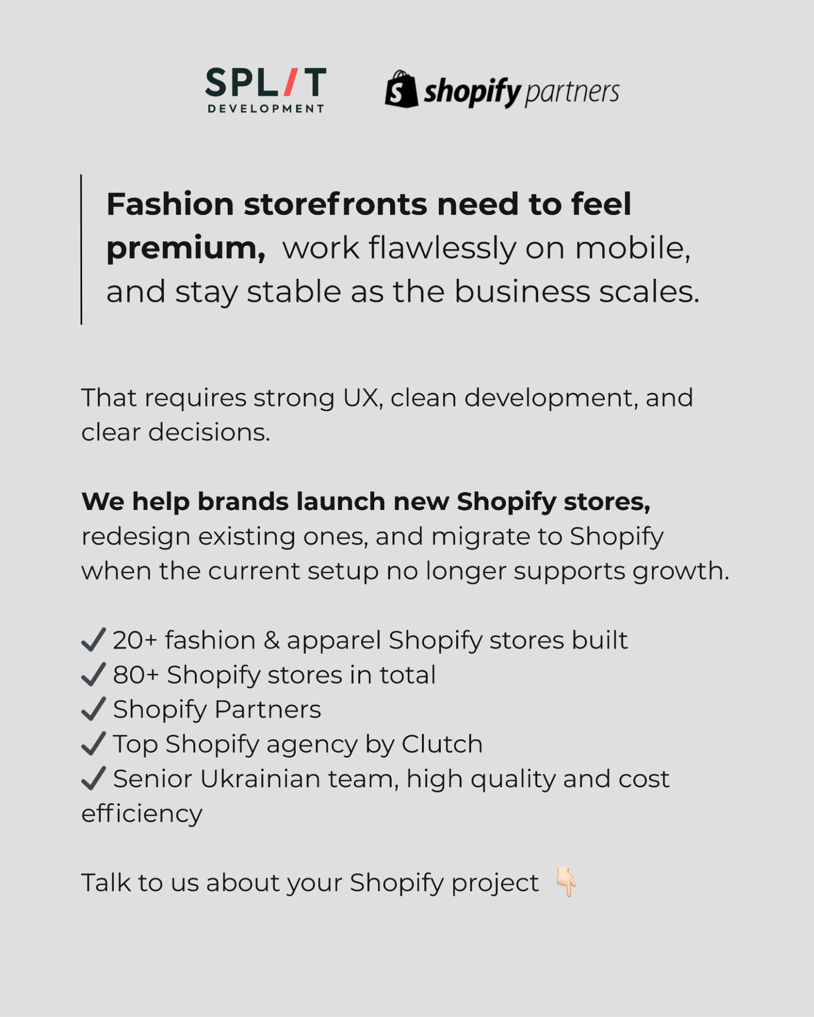 SPLIT Development, LLC Facebook ad from Feb 23, 2026