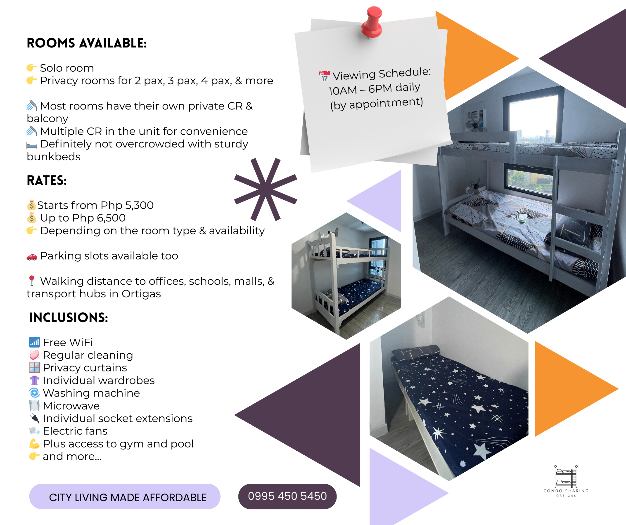 Condo Sharing Ortigas Facebook ad