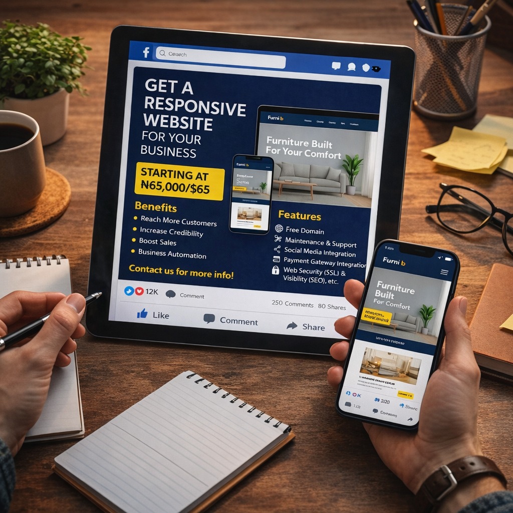Digitide Systems Technologies Ltd Facebook ad: Get a responsive, user-friendly, and visually appealing…