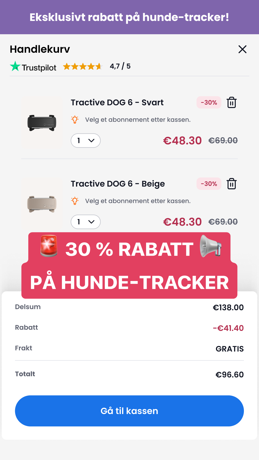 Tractive Facebook ad
