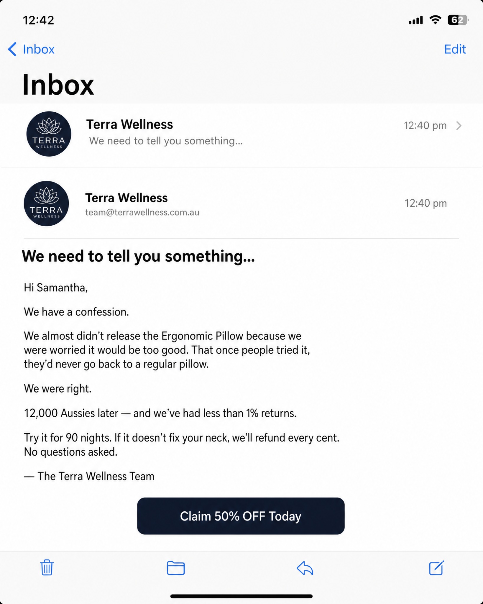 TerraWellness Facebook ad