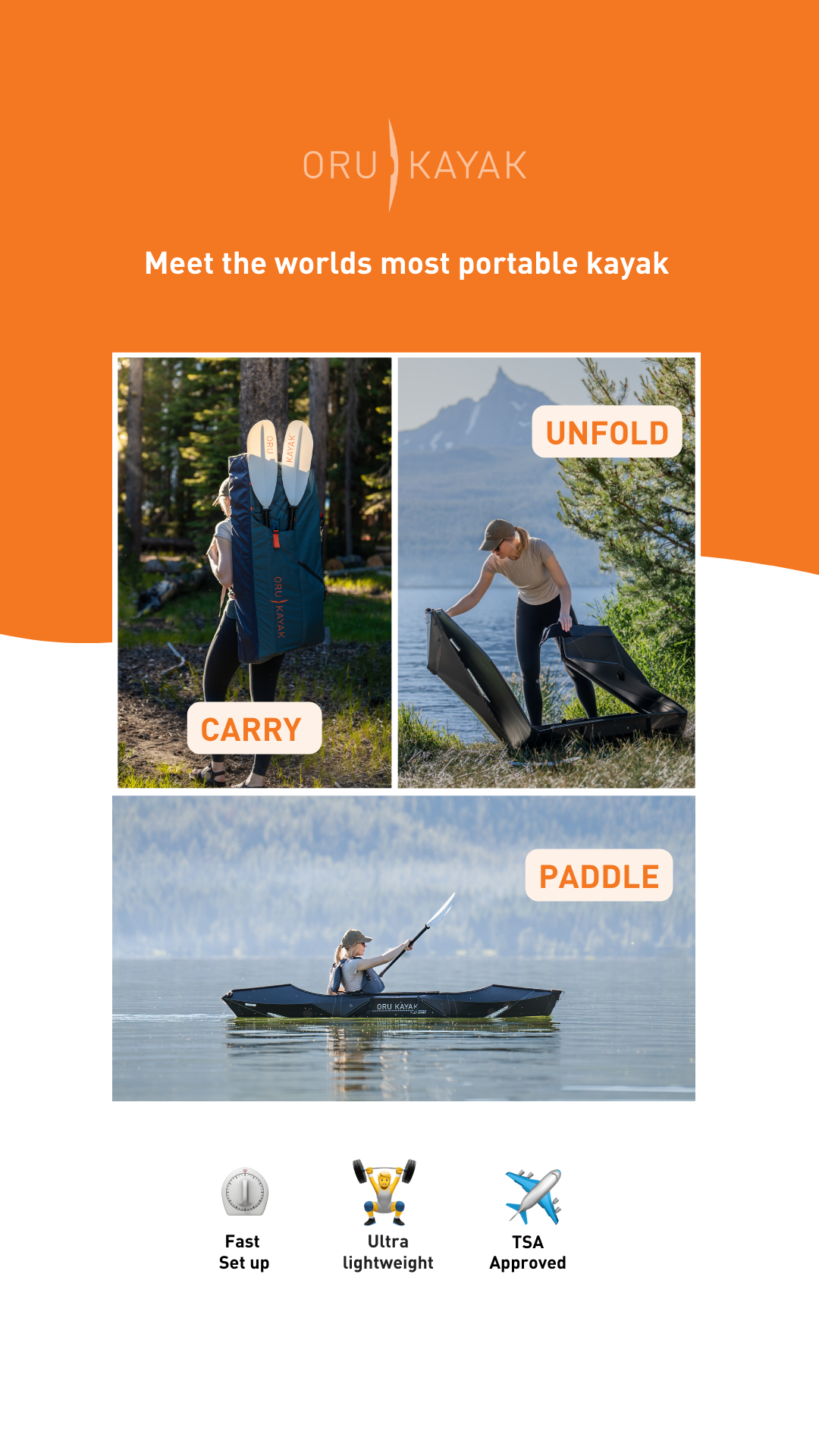 Oru Kayak Facebook ad
