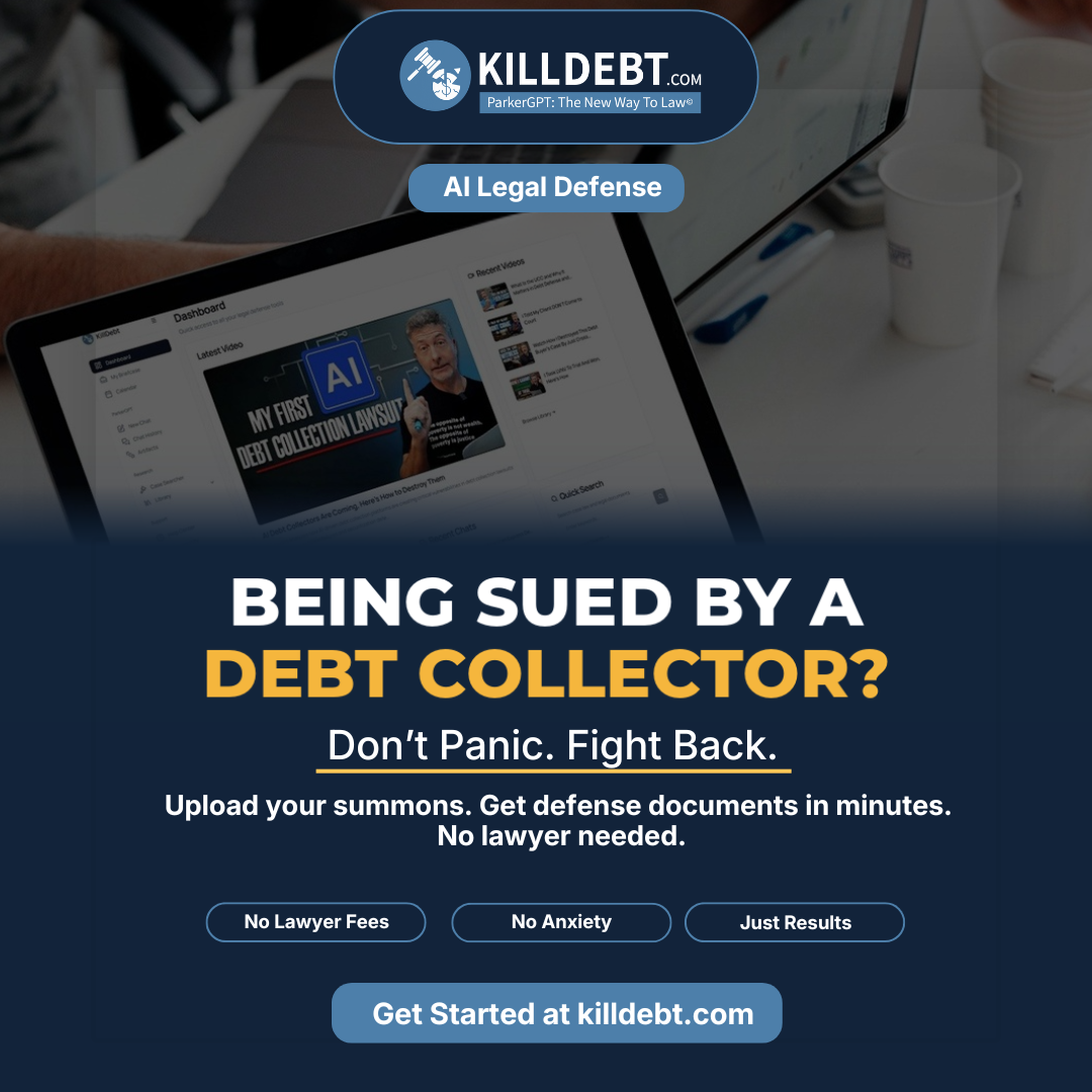 Collection Stopper Facebook ad: Upload Your Summons. Get Your Defense in Minutes.
