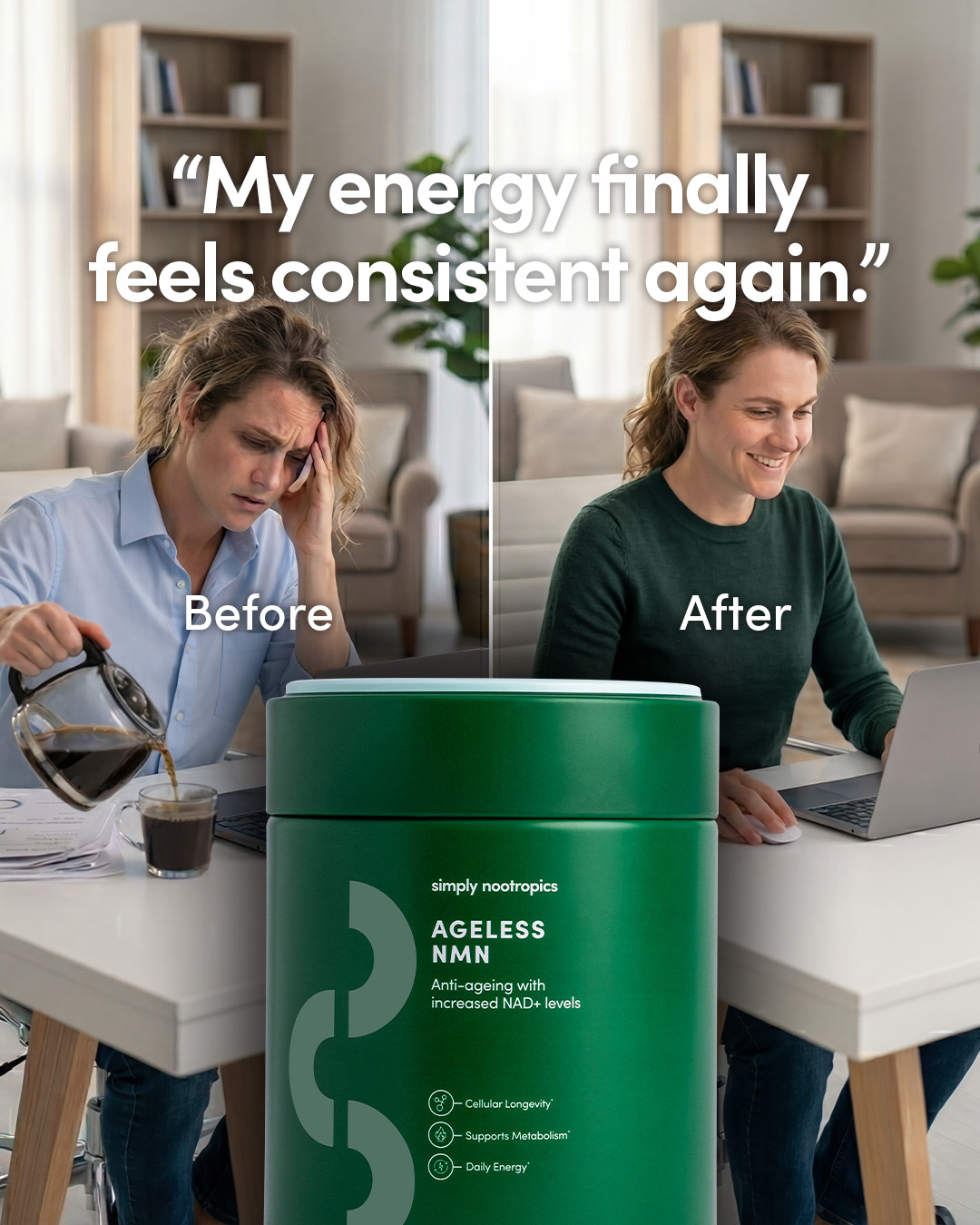 Simply Nootropics Facebook ad