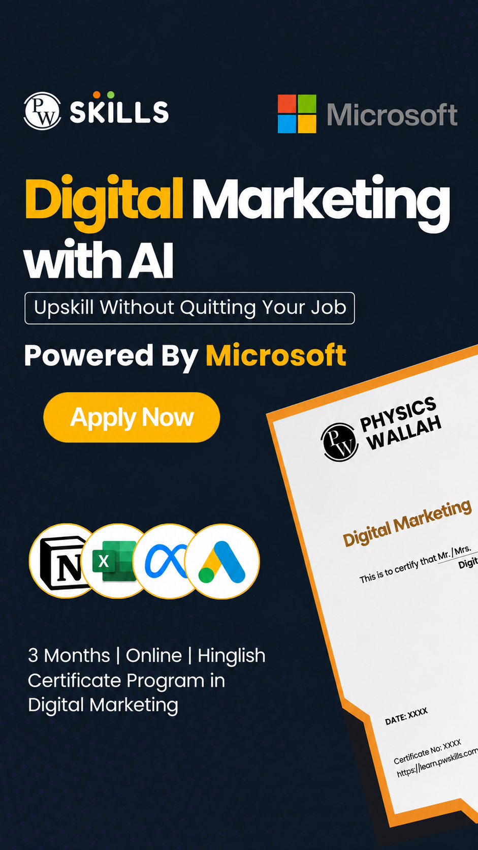 PW Skills Facebook ad