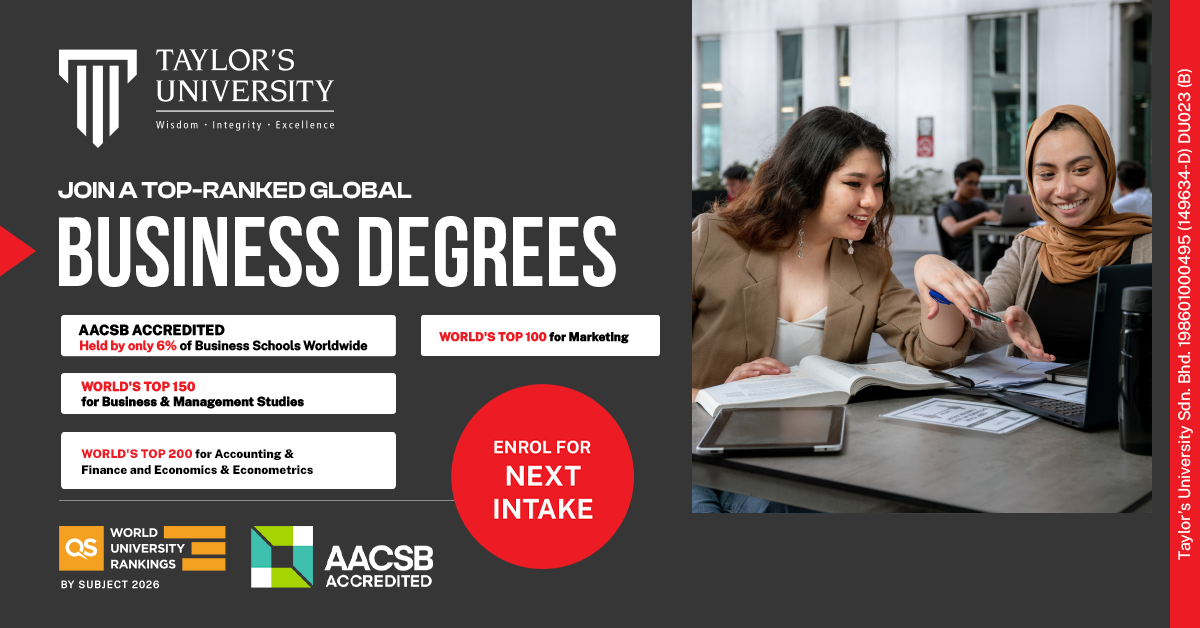 Taylor's University Facebook ad