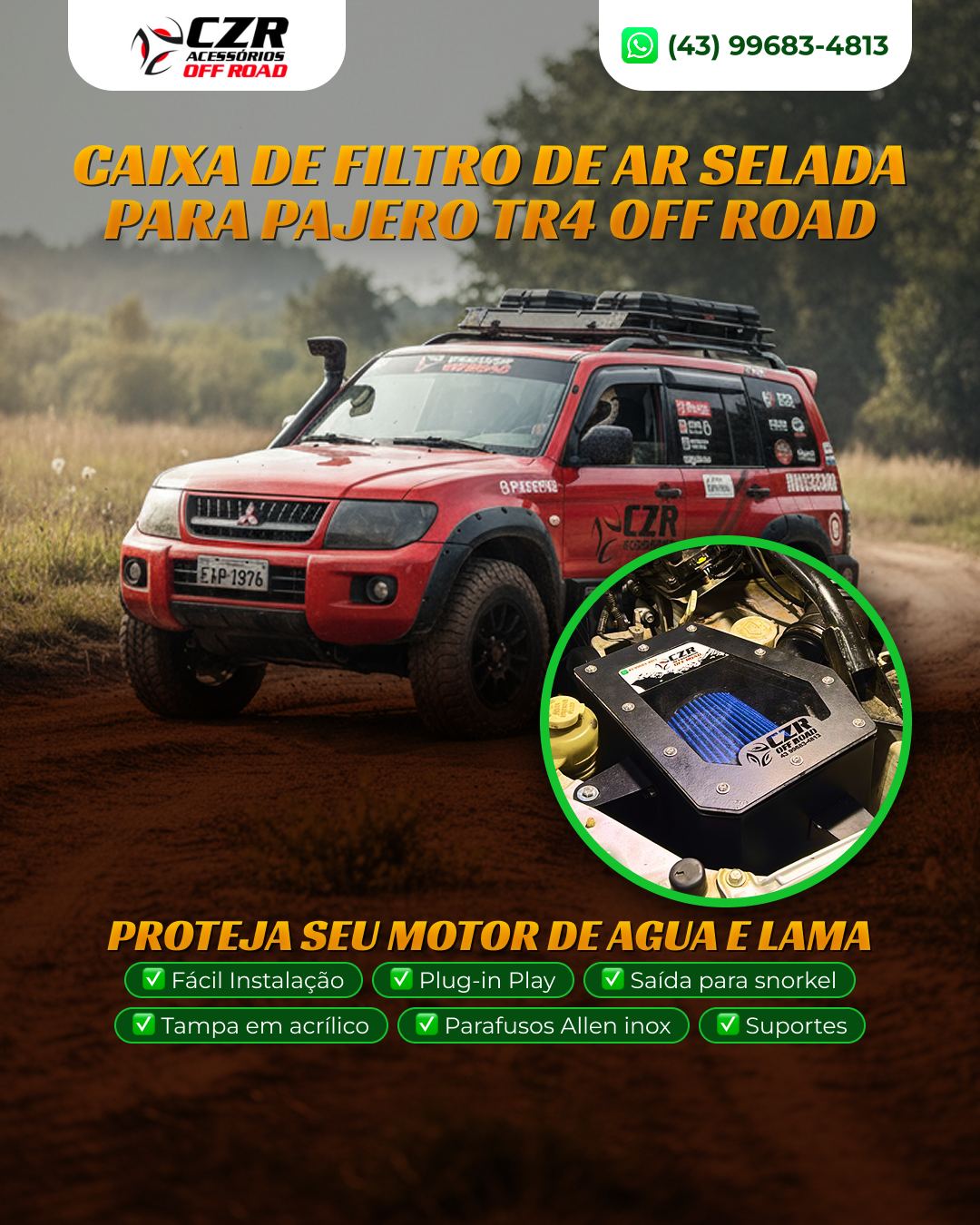 CZR acessórios off road Facebook ad: Converse conosco