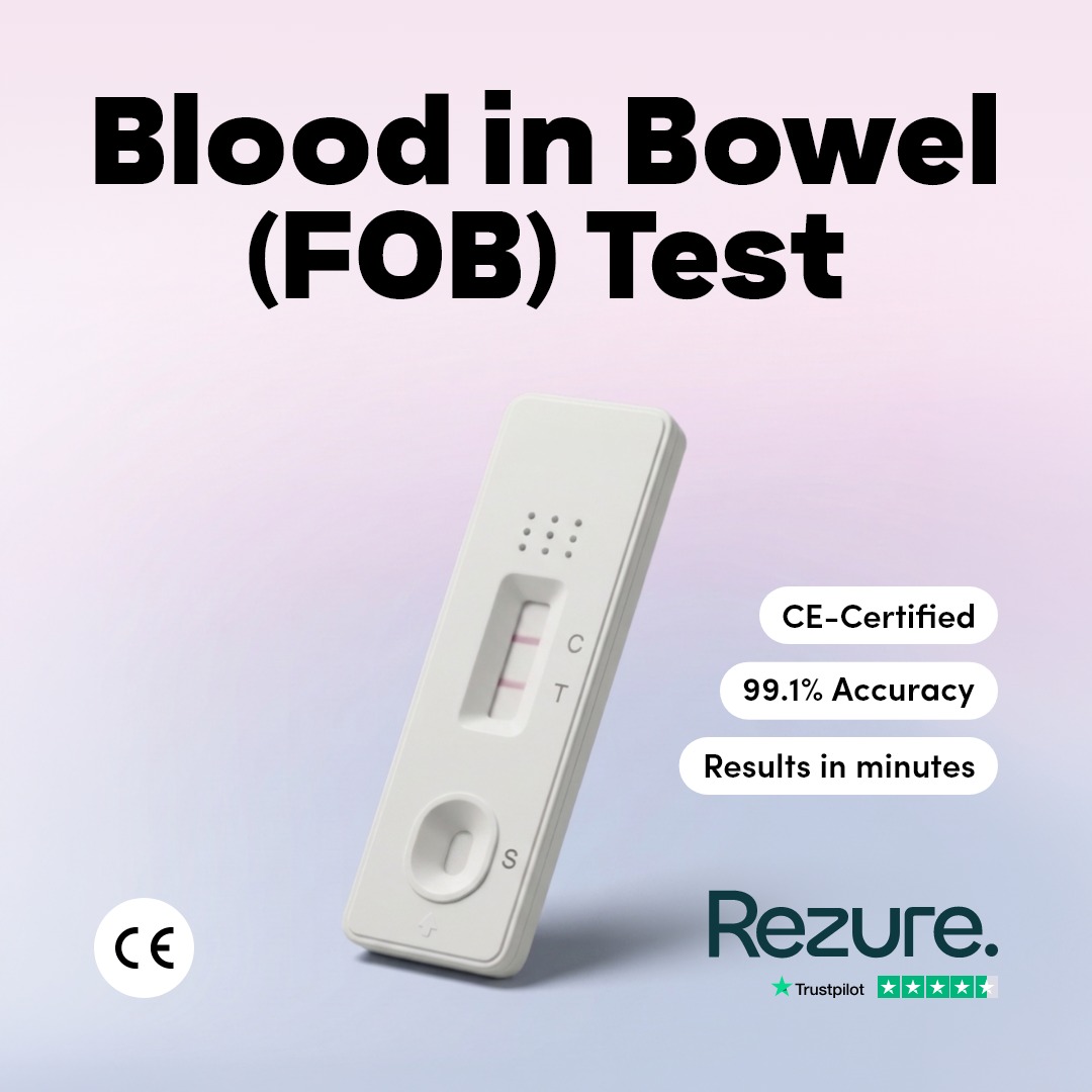 Rezure Health Facebook ad: Rapid health tests.