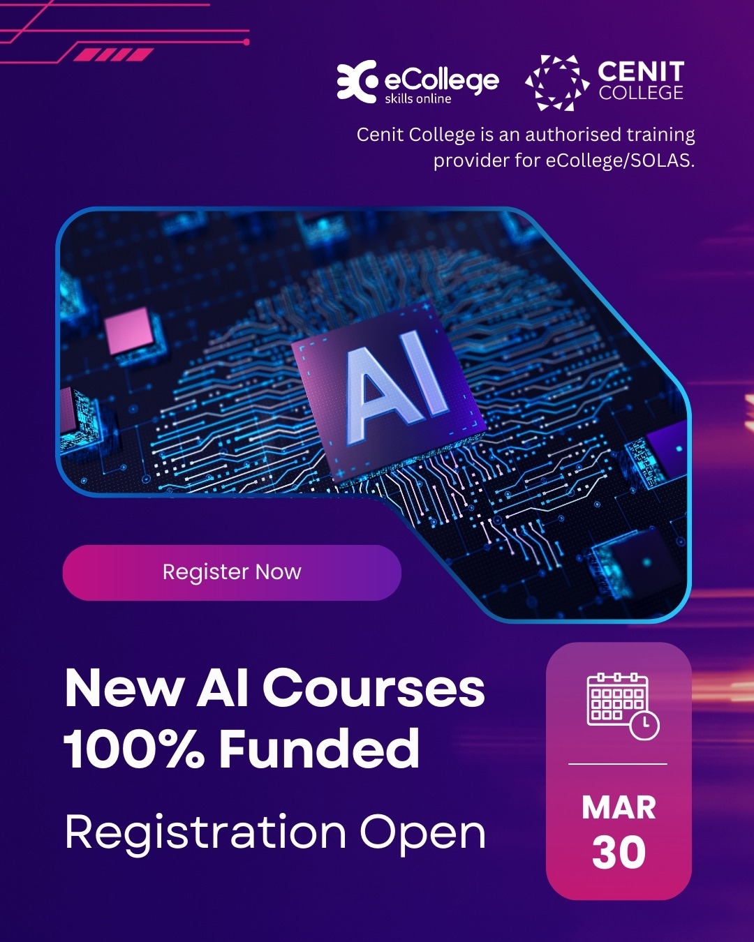 Cenit College Facebook ad
