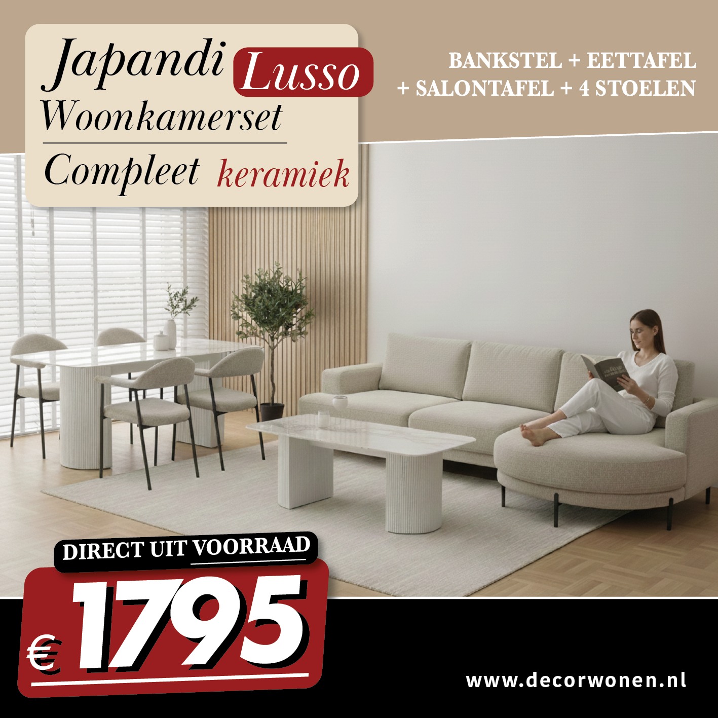 Decor Wonen Facebook ad: Japandi fans opgelet!