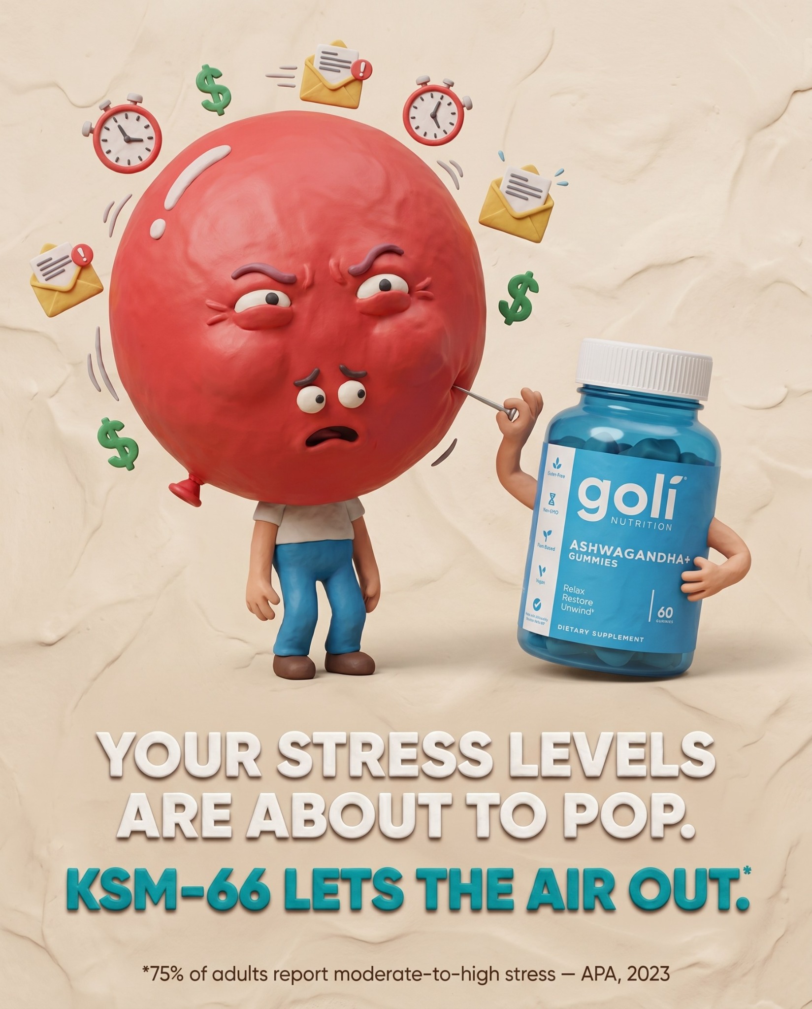 Goli Facebook ad: OVER 60% OFF + 100% FREE Shipping