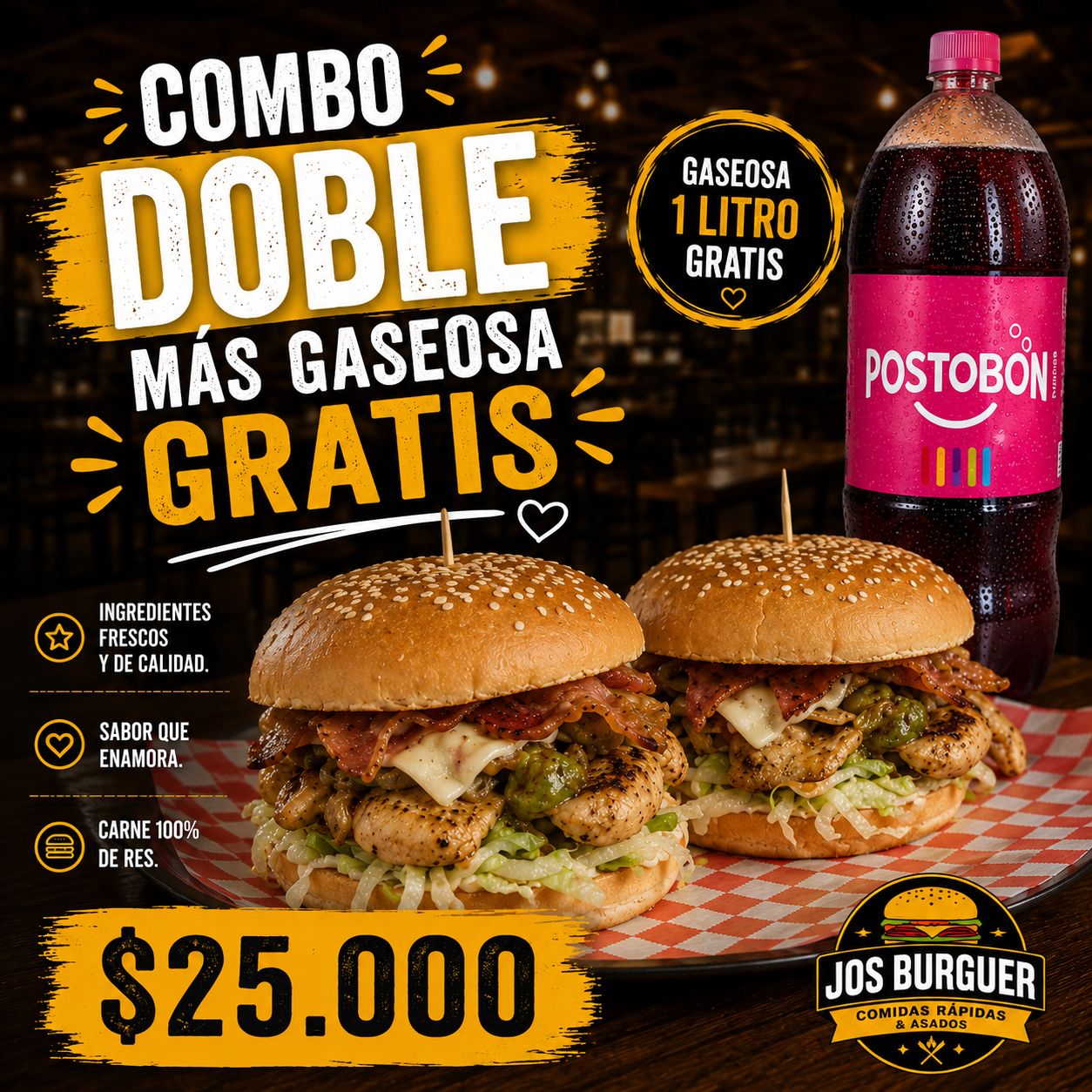 Jos Burguer Facebook ad: ¡LA PROMO QUE TODOS ESTABAN ESPERANDO!