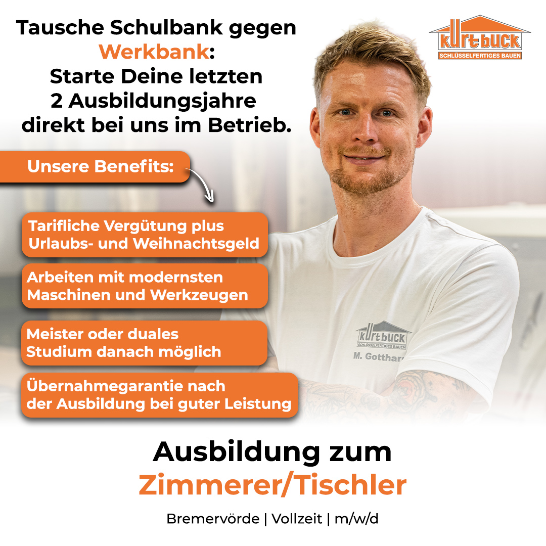 Kurt Buck Baugesellschaft Facebook ad: Du suchst eine Ausbildung, bei der Du wirklich…