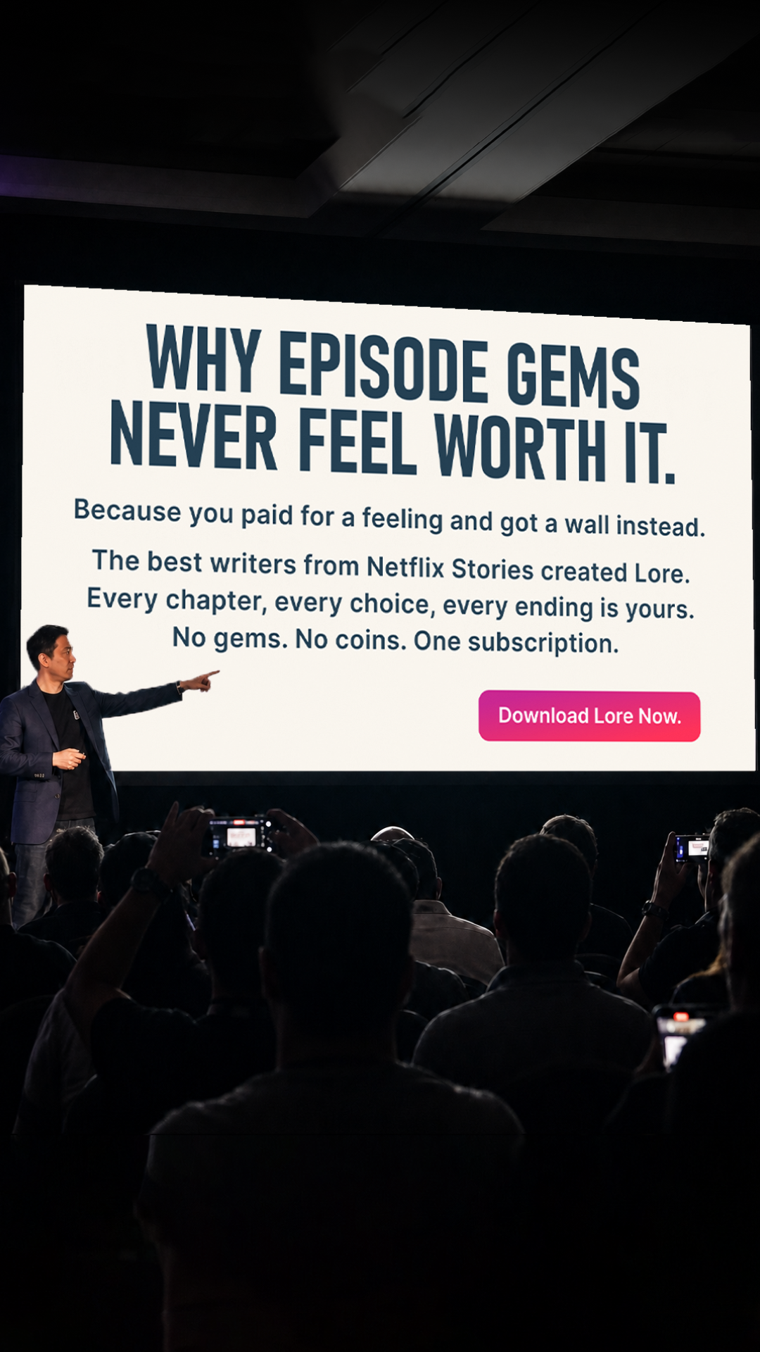 Lore: Interactive Stories Facebook ad