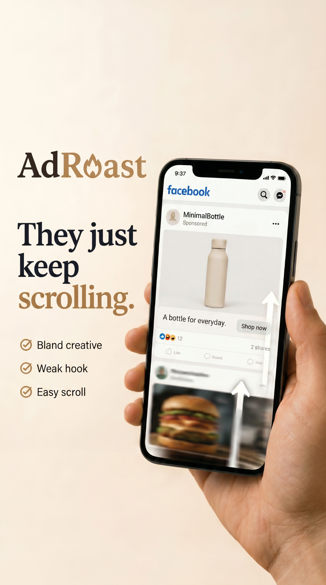 AdRoast.ai Facebook ad