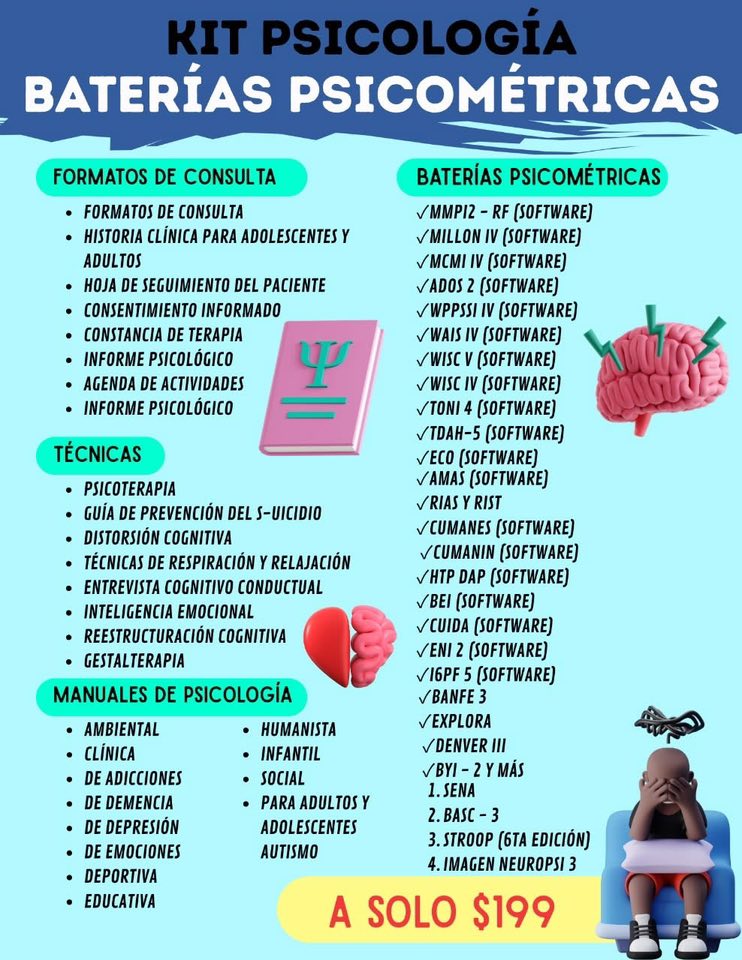Software Psicología Facebook ad: 𝐁𝐀𝐓𝐄𝐑𝐈́𝐀𝐒 𝐃𝐄 𝐏𝐑𝐔𝐄𝐁𝐀𝐒…