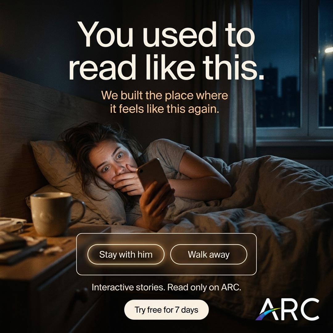 ARC - Interactive Stories Facebook ad: The apps changed. The feeling didn't.