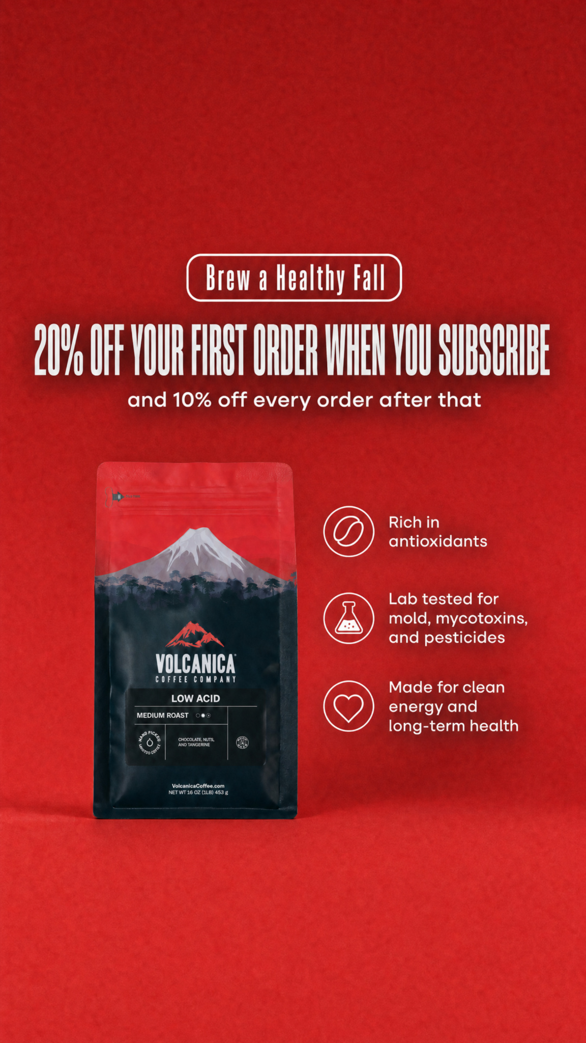 Volcanica Coffee Facebook ad